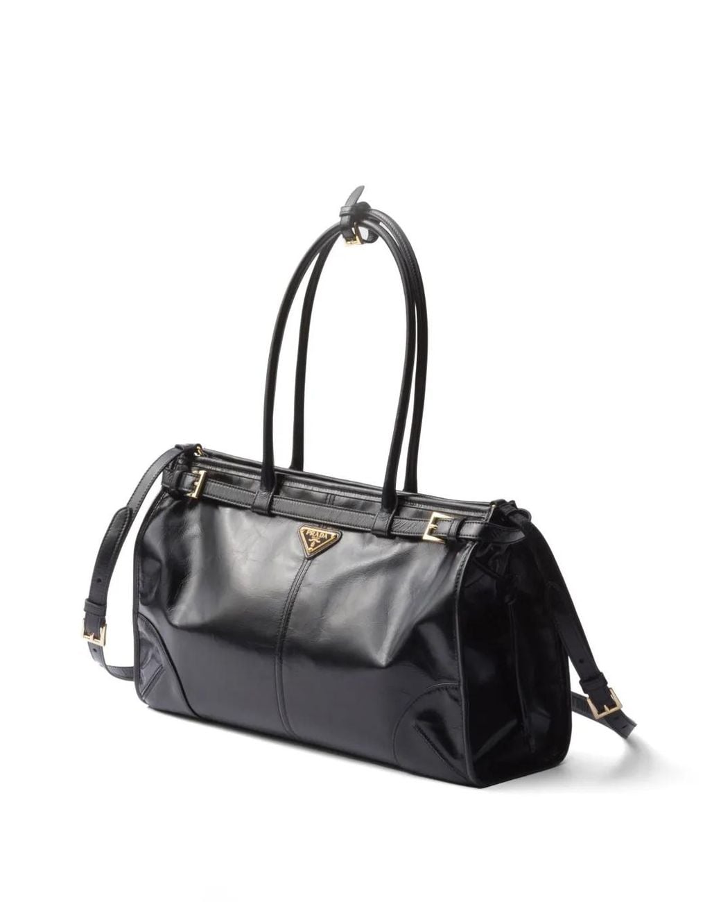 Prada Black Bonnie Large Leather Handbag