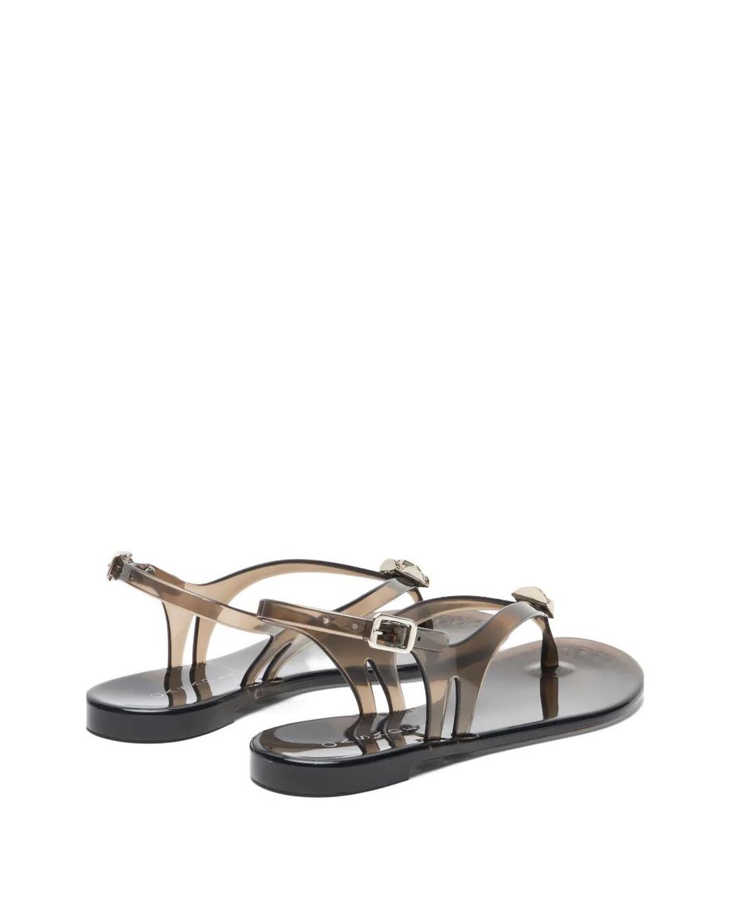 Casadei White Jelly Flat Sandals