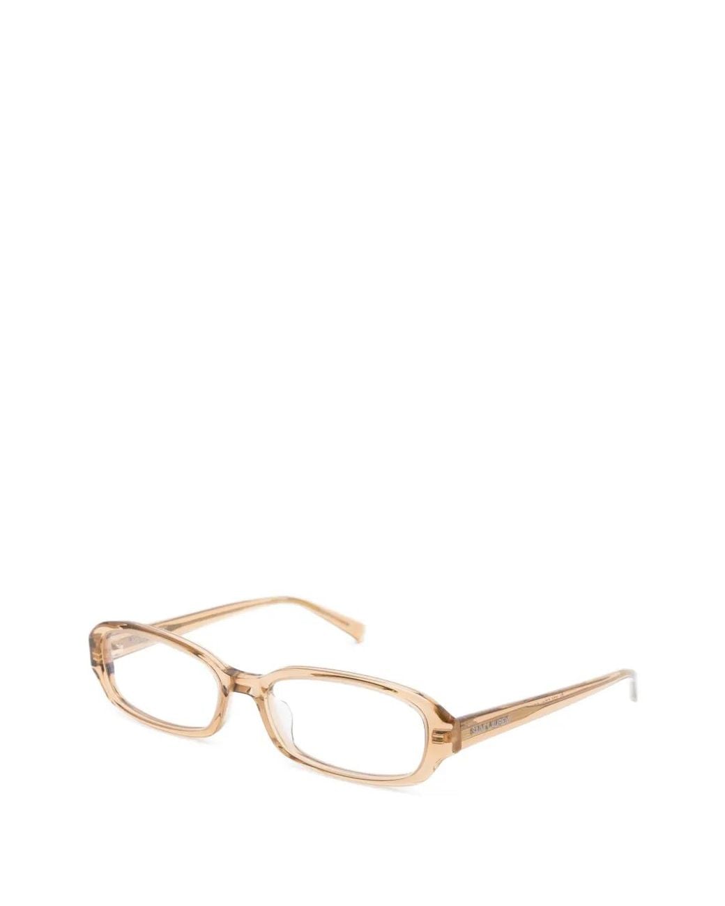 Saint Laurent Brown Erin Rectangle-Frame Glasses