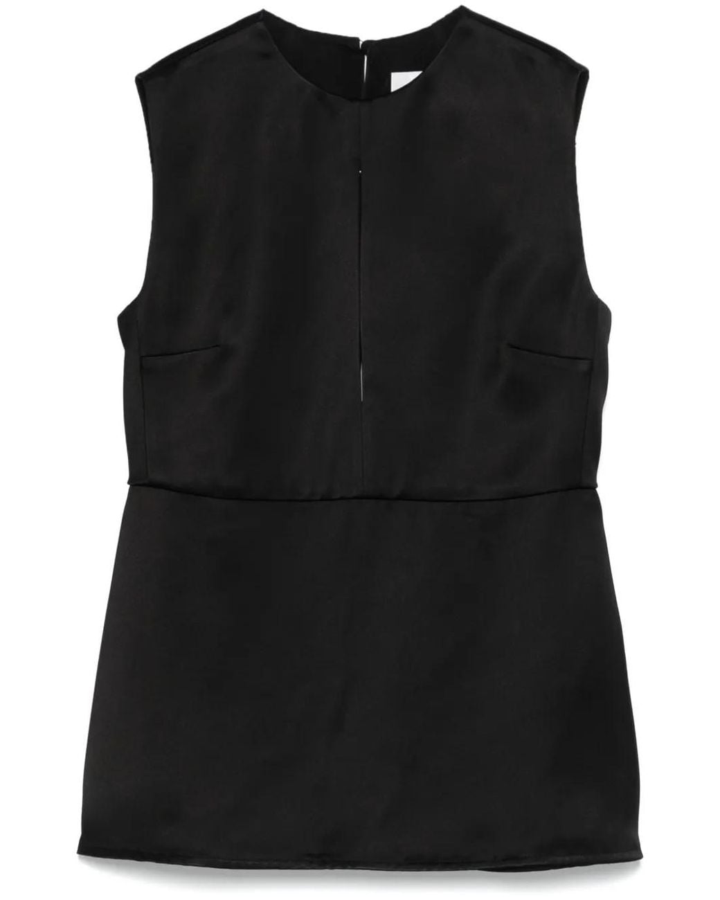 Jil Sander Black Satin Vest