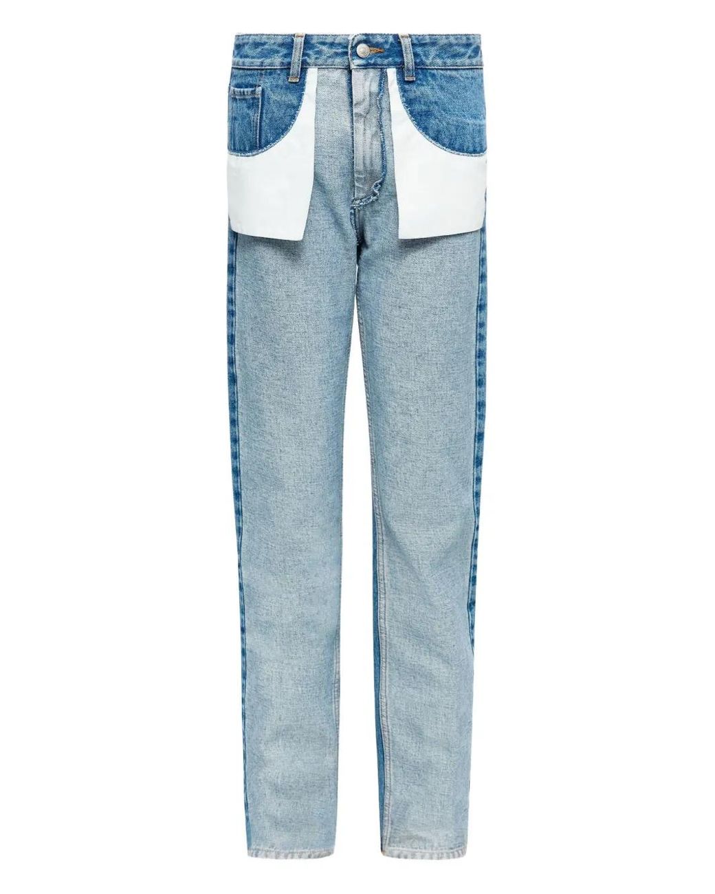 MM6 by Maison Margiela Blue Inside-Out Seams Jeans