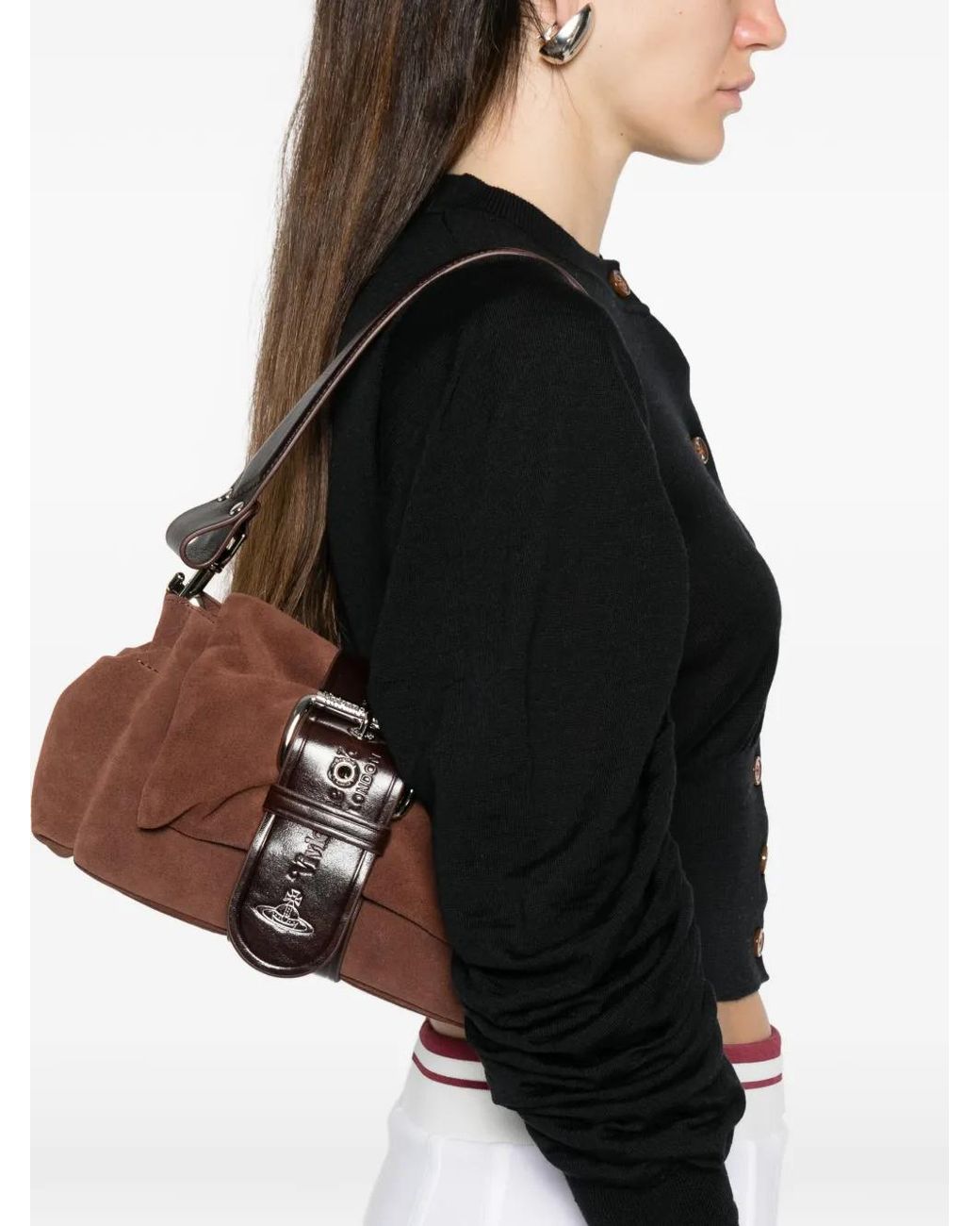 Vivienne Westwood Buckle Shoulder Bag in Brown | Lyst