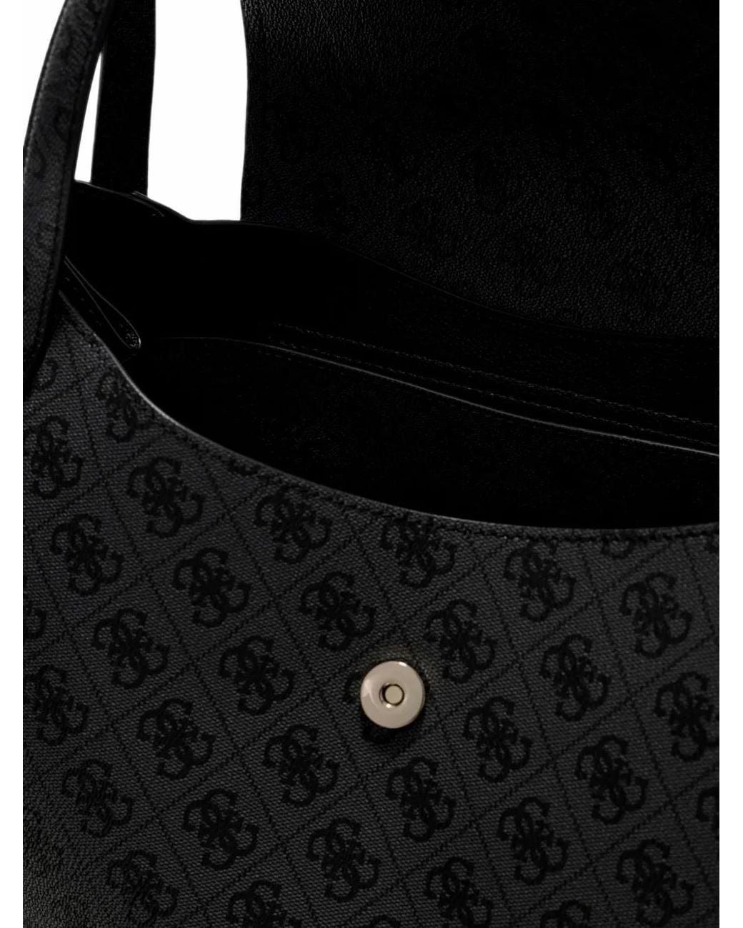 Guess Black Sac Porté Épaule Coleen À Rabat