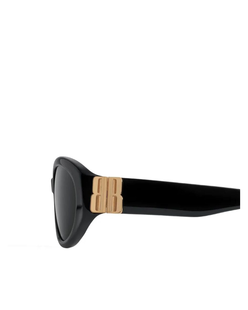 Balenciaga Black Cosmo Oval-Frame Sunglasses
