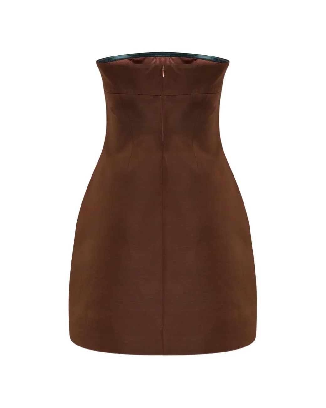 Occleus Brown Liv Strapless Mini Dress