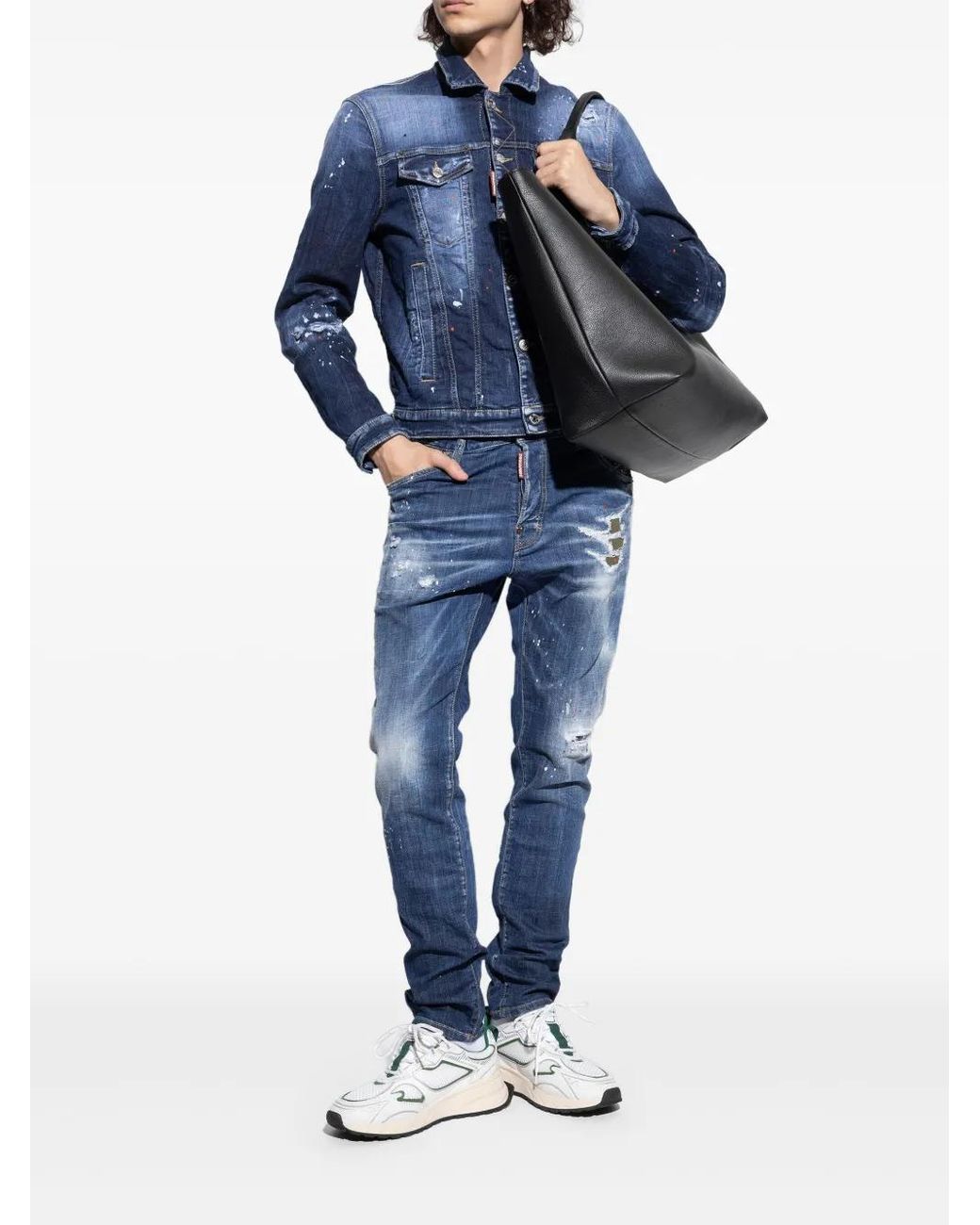 DSquared² White Elastic-Waistband Shorts for men