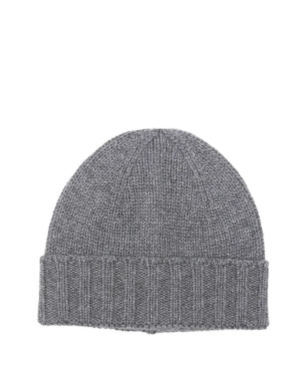 GIUUNO Gray Ribbed-Brim Beanie for men