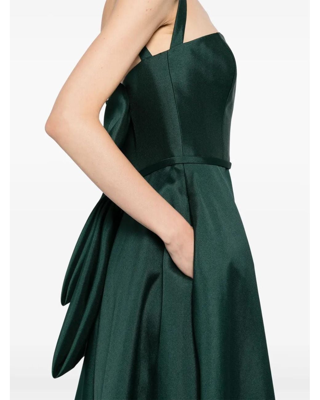 slim fit dress slacks Amsale Bridesmaid Dress Ricky GB328A Hunter