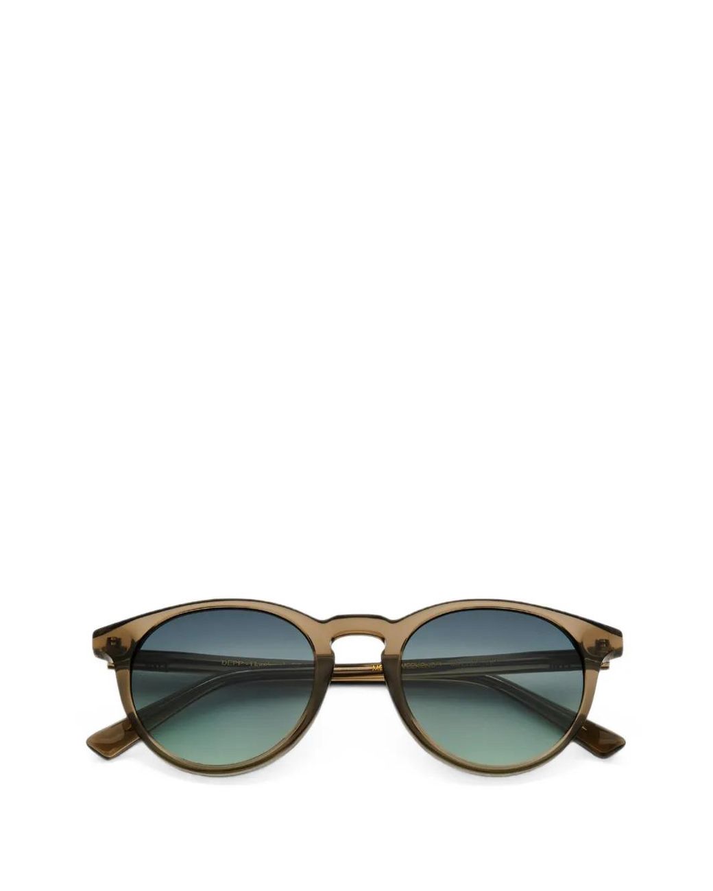 Messyweekend Brown Depp Round-Frame Sunglasses