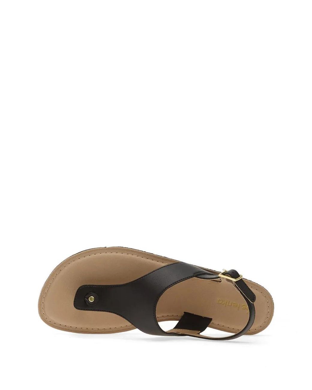 Be Lenka White Buckle-Fastening Thong Sandals