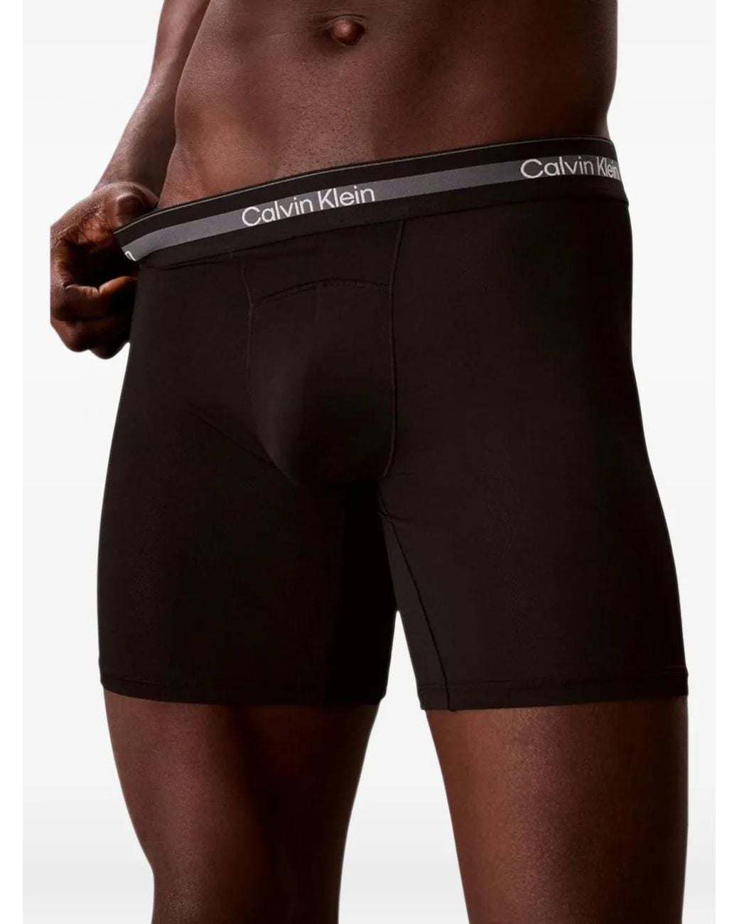 Calvin Klein Black Logo-Waistband Boxers for men