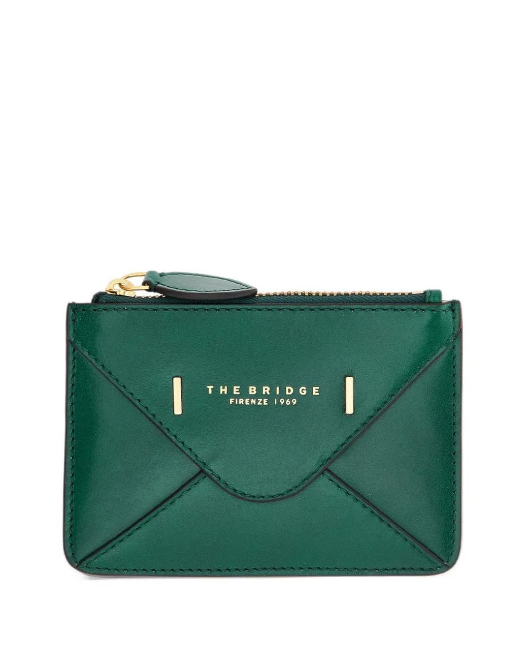 The Bridge Green Leather Card Holder