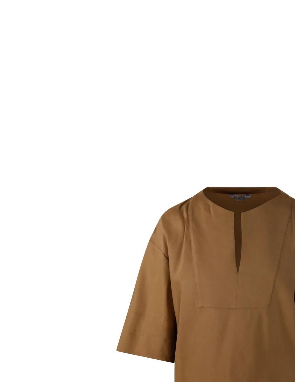 Max Mara Natural V-Neck Short-Sleeved Top