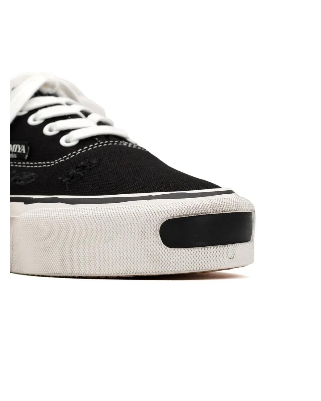 KAMIYA Black Herc Distressed Vulcanized Sneakers