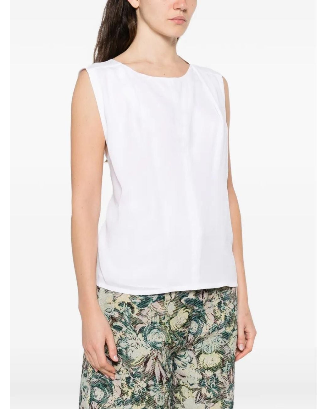 Moschino White Débardeur À Encolure Ronde