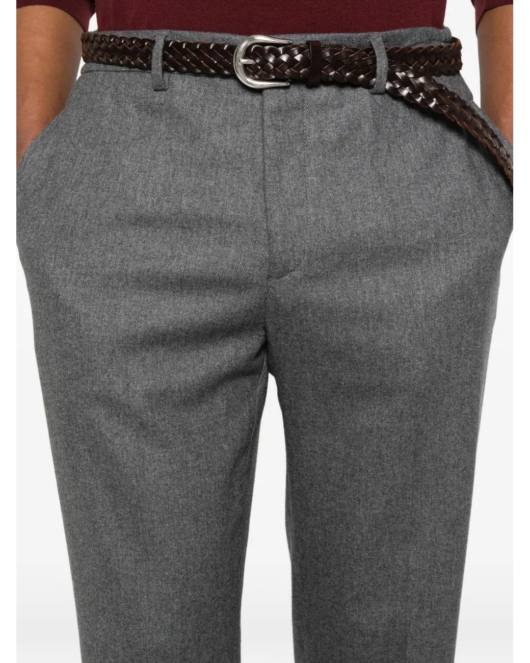 Briglia 1949 Gray Pleated Trousers for men