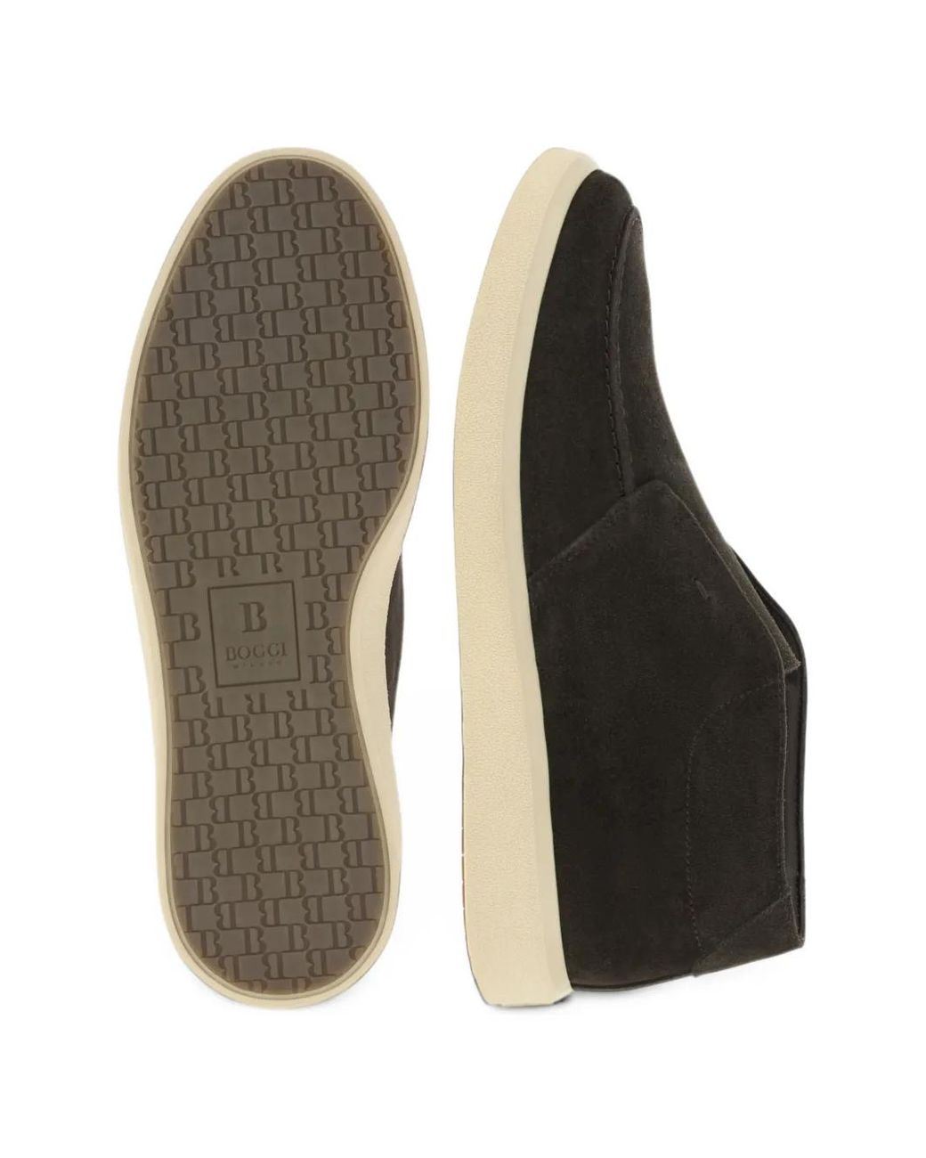 Boggi White Cirrus Suede Ankle Boots for men