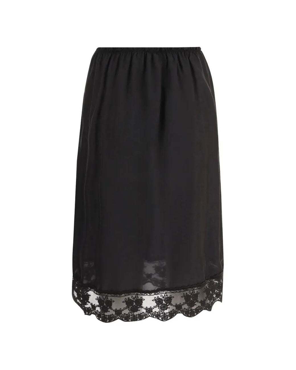THE GARMENT Black Lace-Trim Mini Skirt