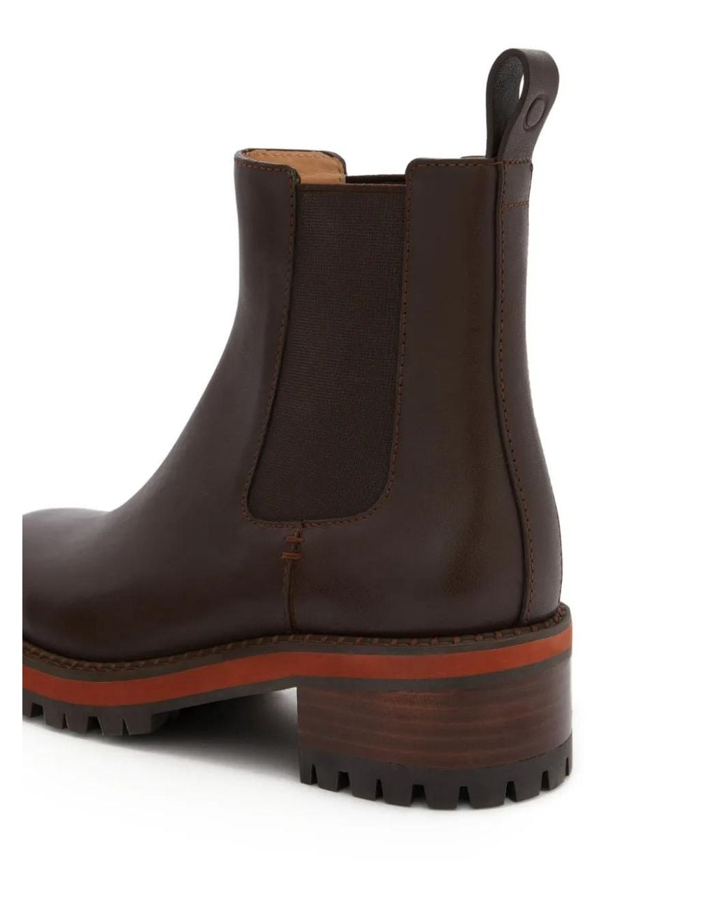 Odissi Brown Faye Rounded Toe Leather Boots