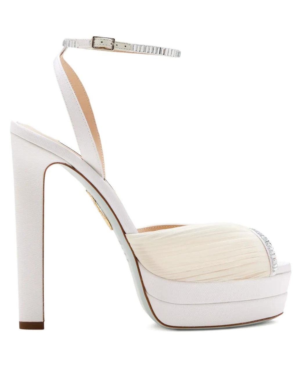 Aquazzura White Be Mine Plataeu 130 Sandals