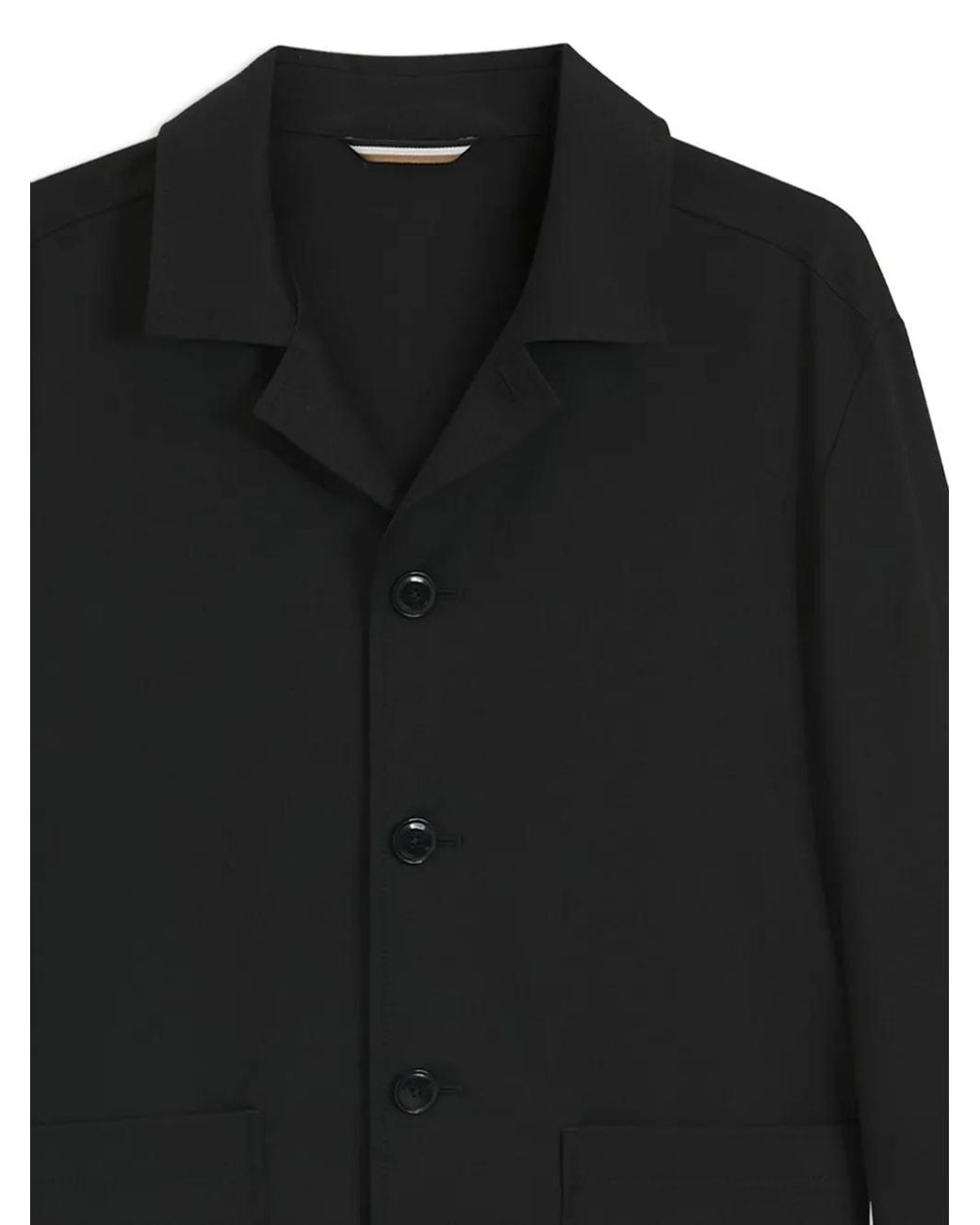Boss Black Buttoned Patch-Pocket Jacket for men