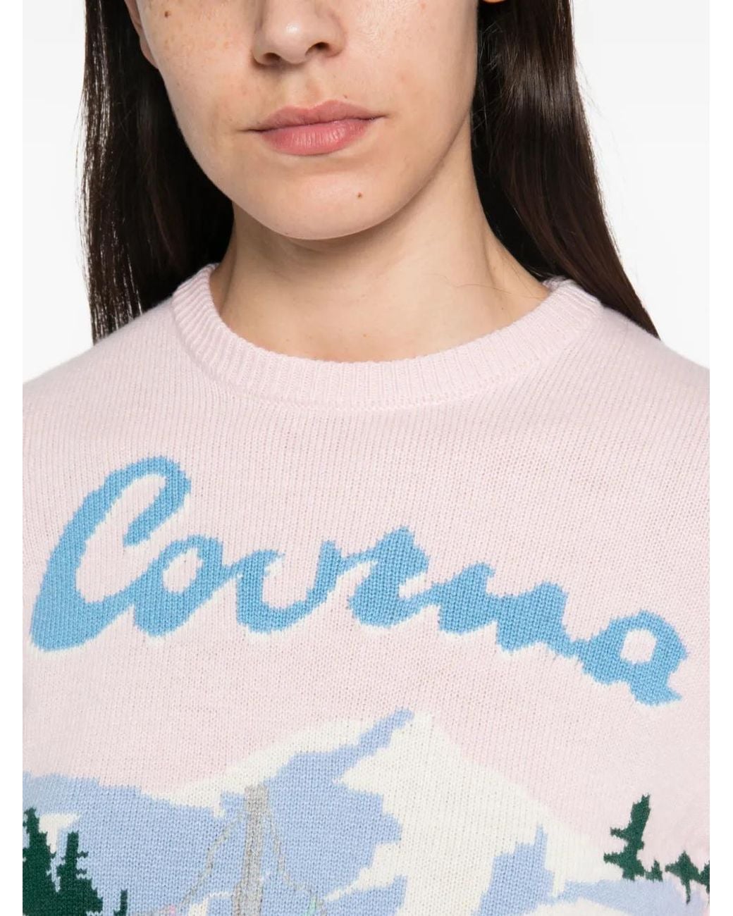 Mc2 Saint Barth Pink Courmayeur Intarsia-Knit Sweater