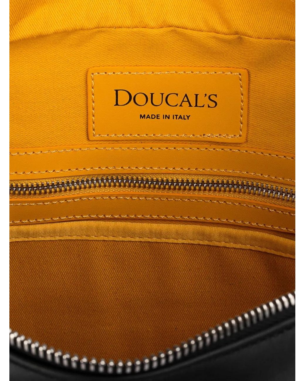Doucal's Black Top-Handle Leather Briefcase for men