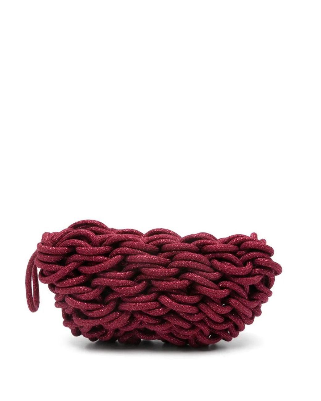 Alienina Red Lina Woven Clutch Bag
