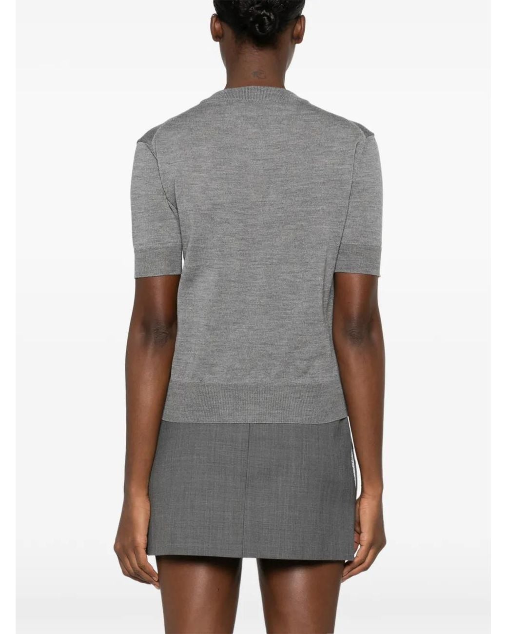 AMI Gray Ami De Coeur Short-Sleeve T-Shirt