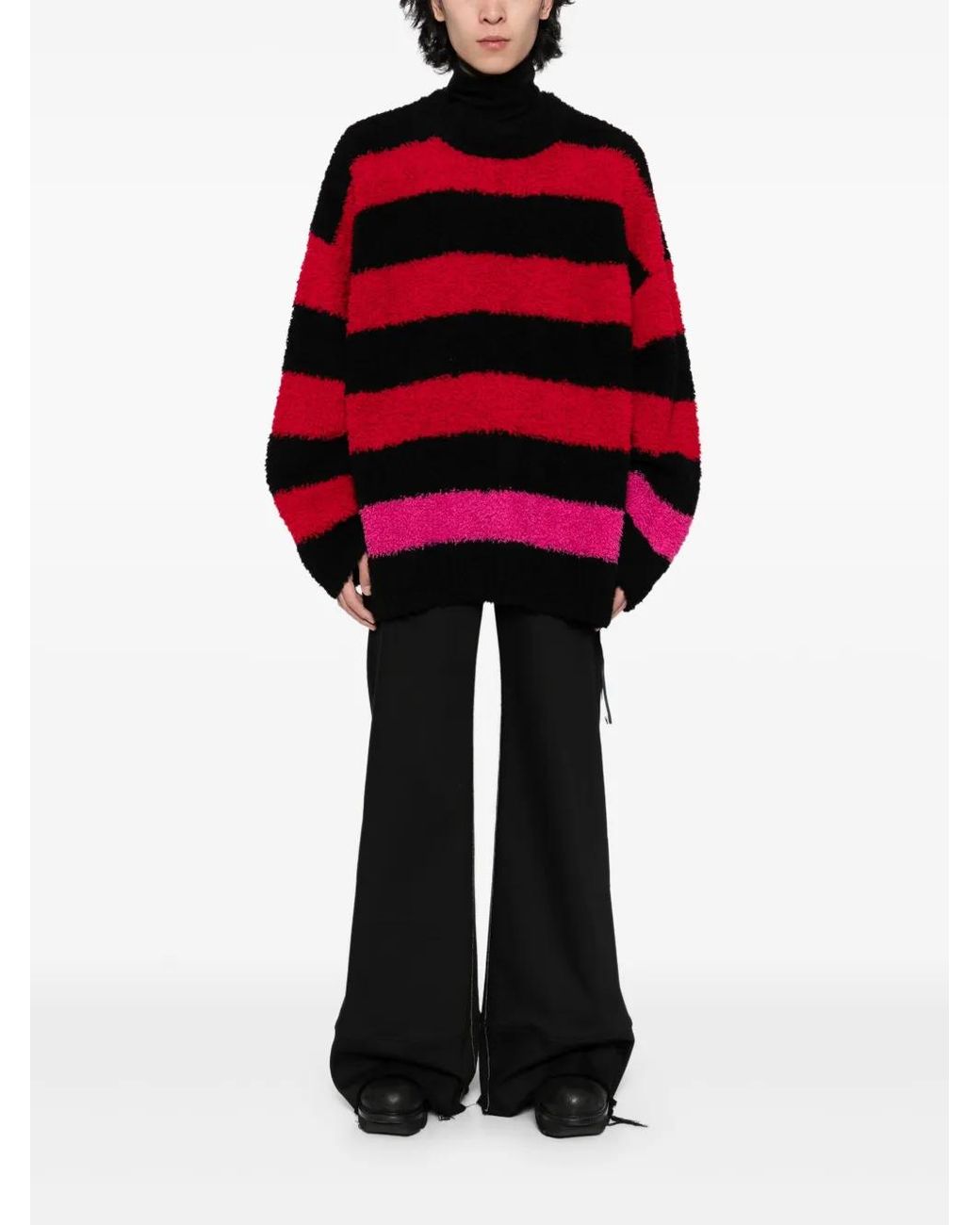 MASTERMIND WORLD Red Striped Sweater for men