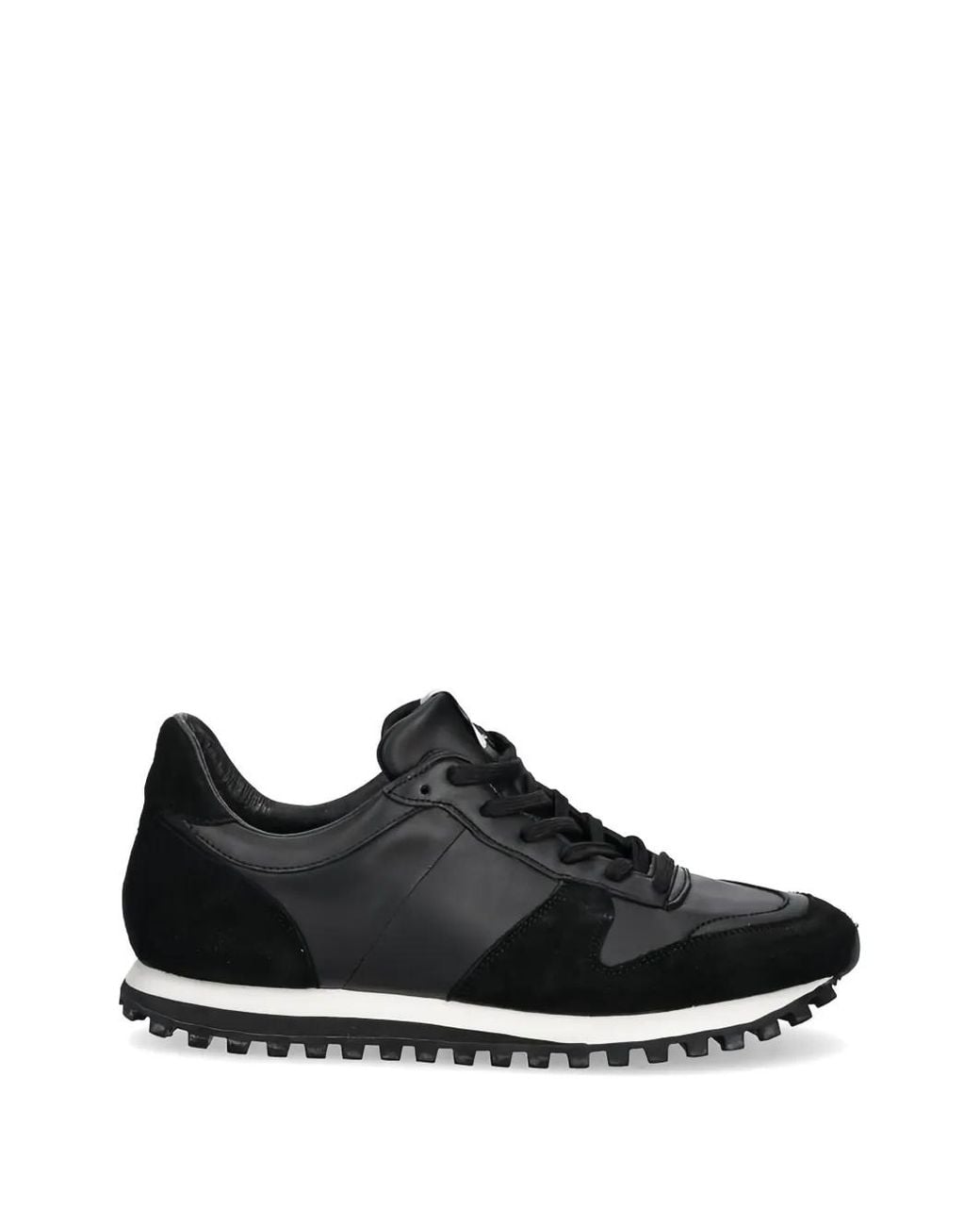 Novesta Black Marathon Suede-Panelled Sneakers