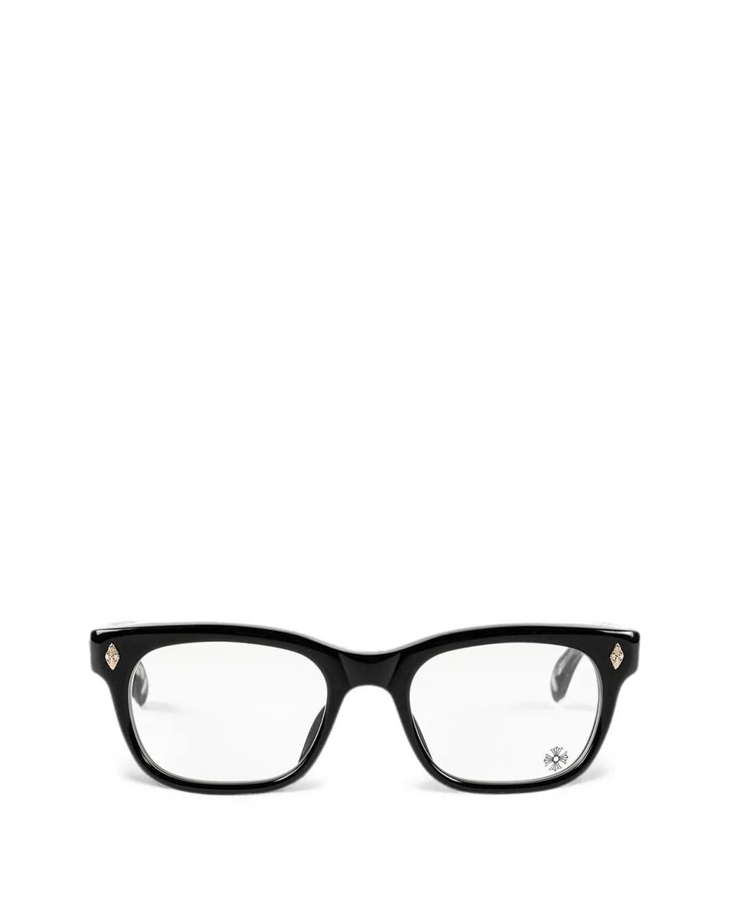 Chrome Hearts Black Dooable Rectangle-Frame Glasses for men