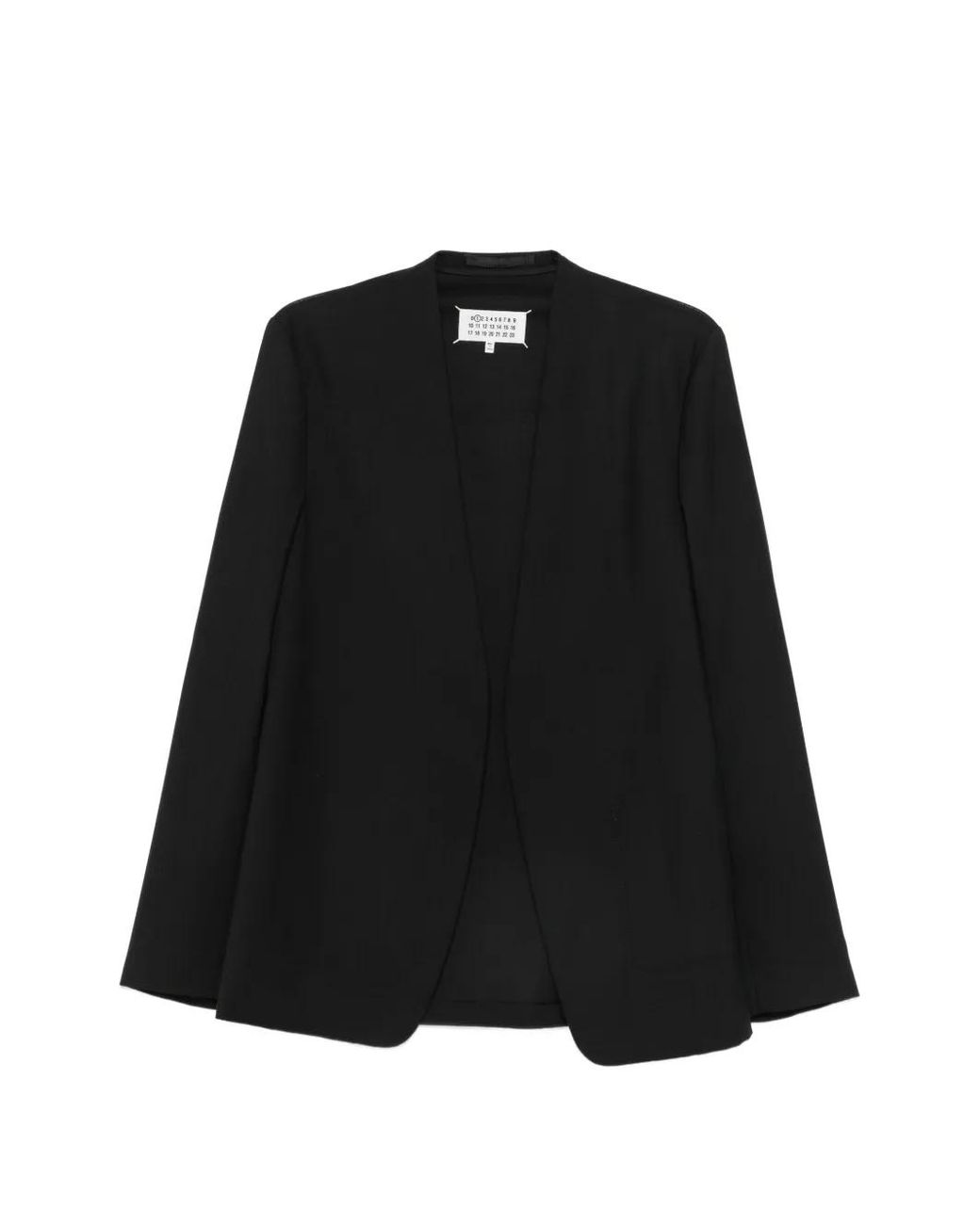 Maison Margiela Black Veste À Design Sans Col