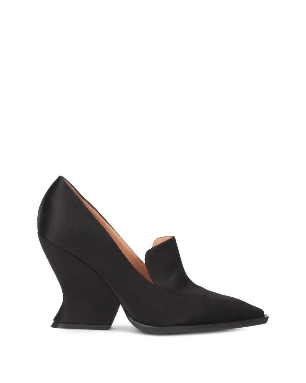 Alberta Ferretti Black Geometric-Heel Pumps