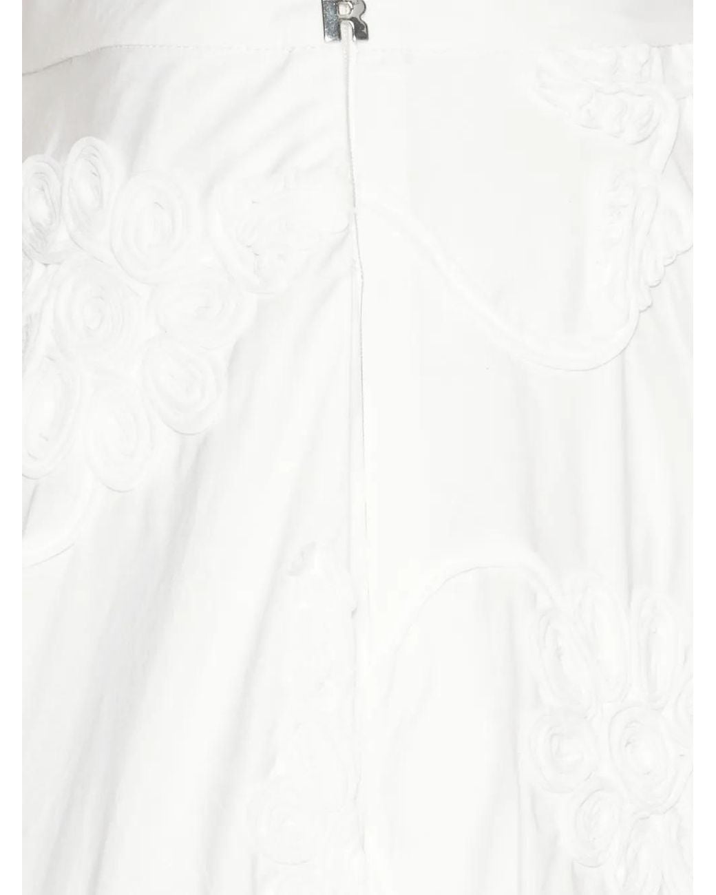 ROTATE BIRGER CHRISTENSEN White Flower Maxi Skirt Bright