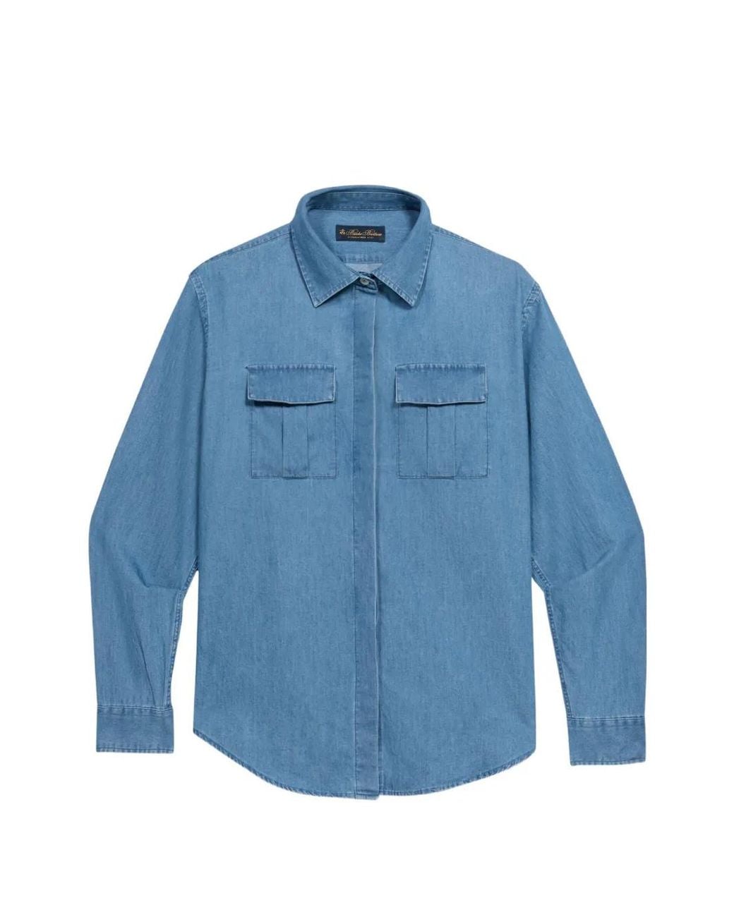 Brooks Brothers Blue Boxy Pocket Shirt