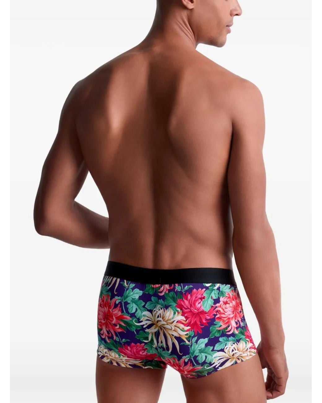 Aubade Red Floral-Print Trunks for men