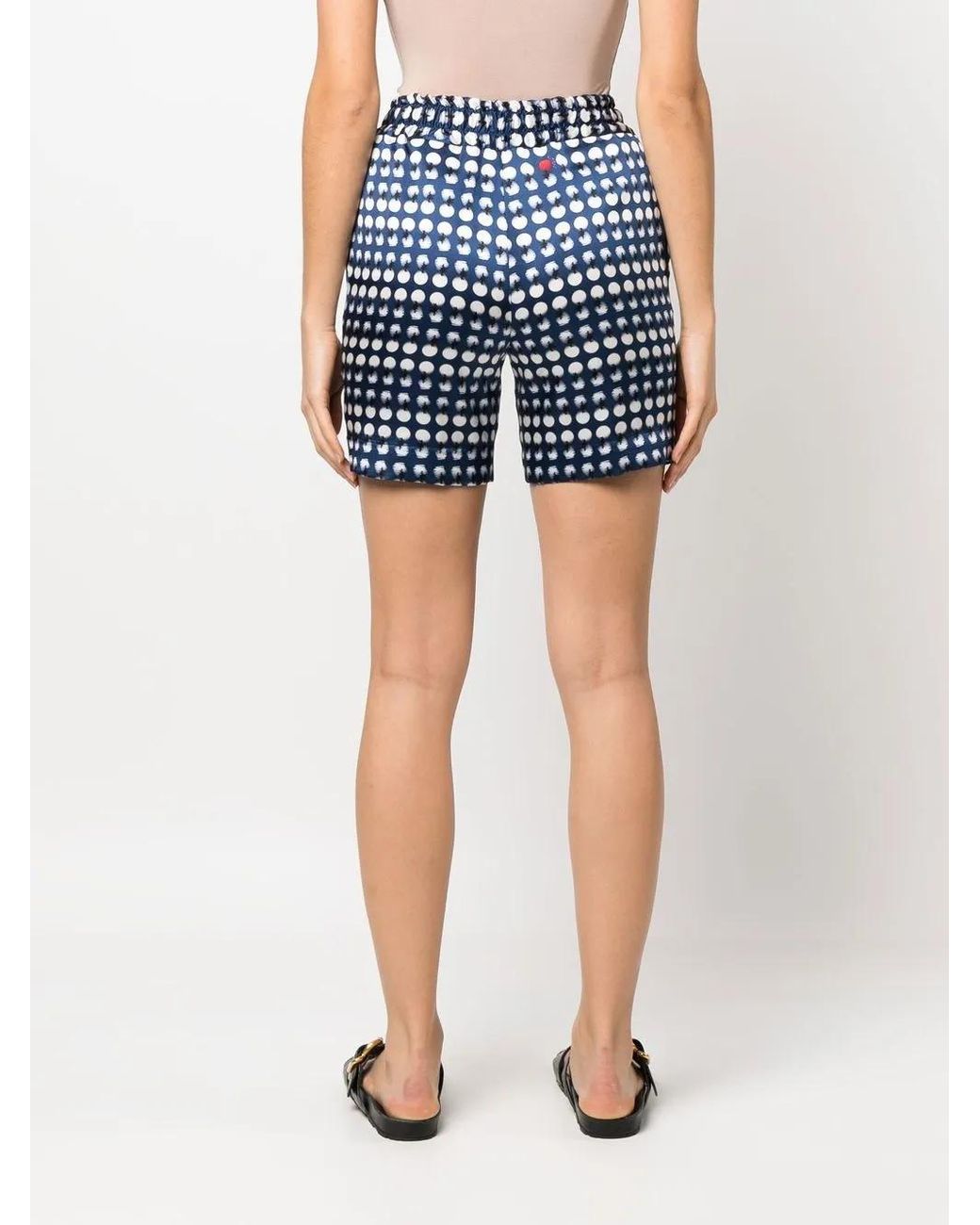 Kiton Blue Spot-Print Elastic Shorts