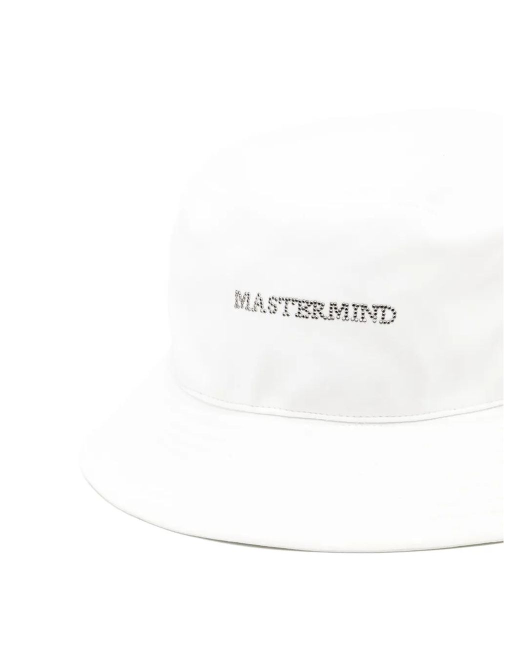 MASTERMIND WORLD White Logo Print Bucket Hat for men