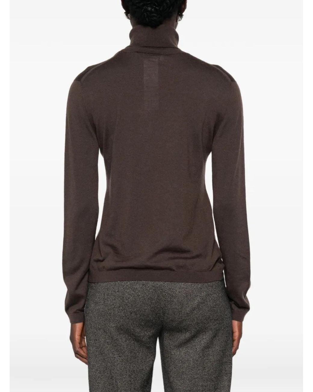 Max Mara Brown Mmlfervore Roll-Neck Sweater