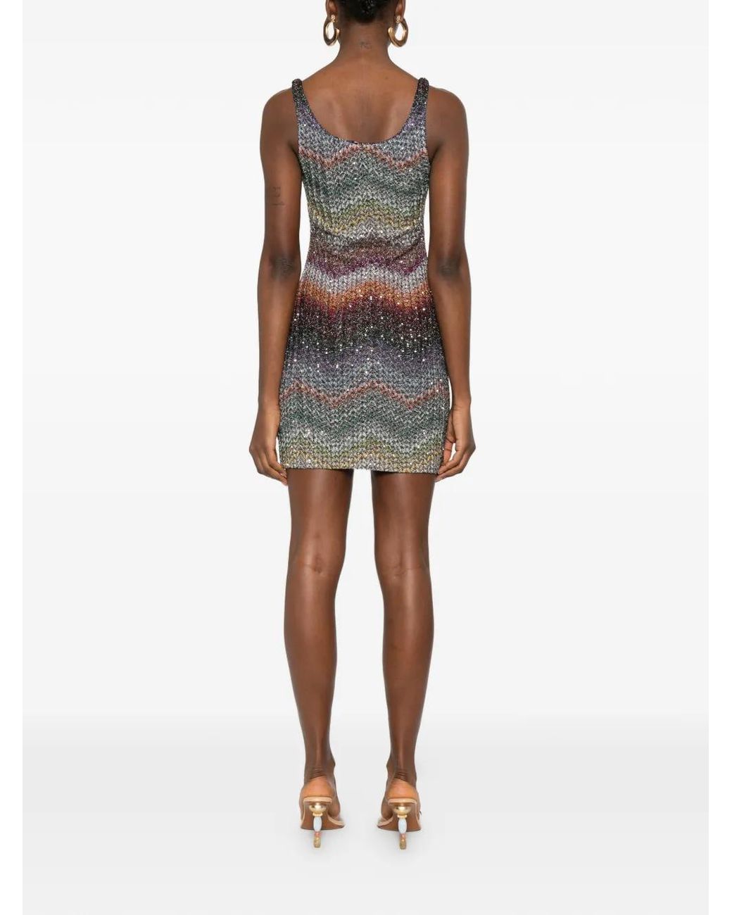 Missoni Gray Scoop-Neck Mini Dress