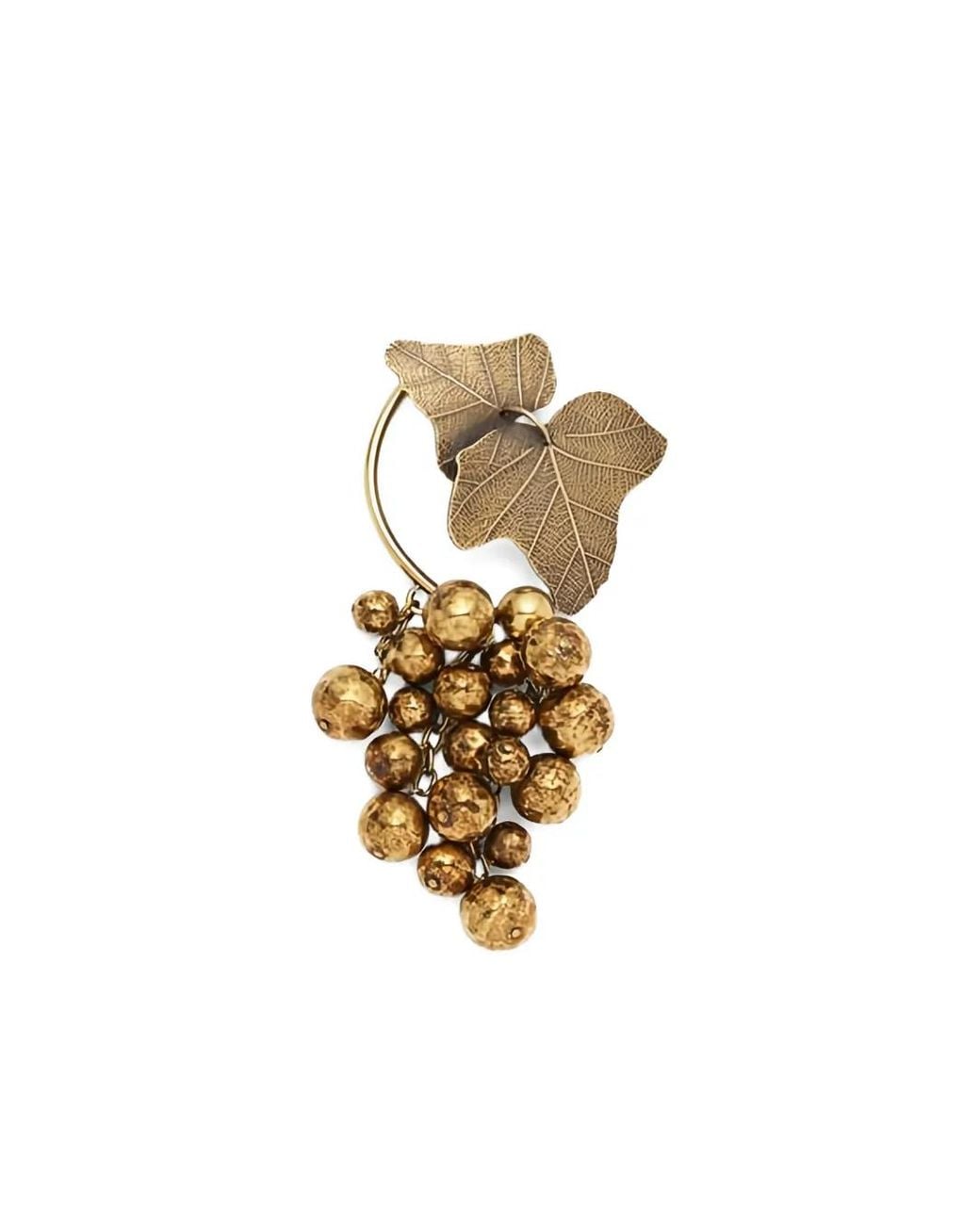 Jean Paul Gaultier White Grape Leaf Earrings