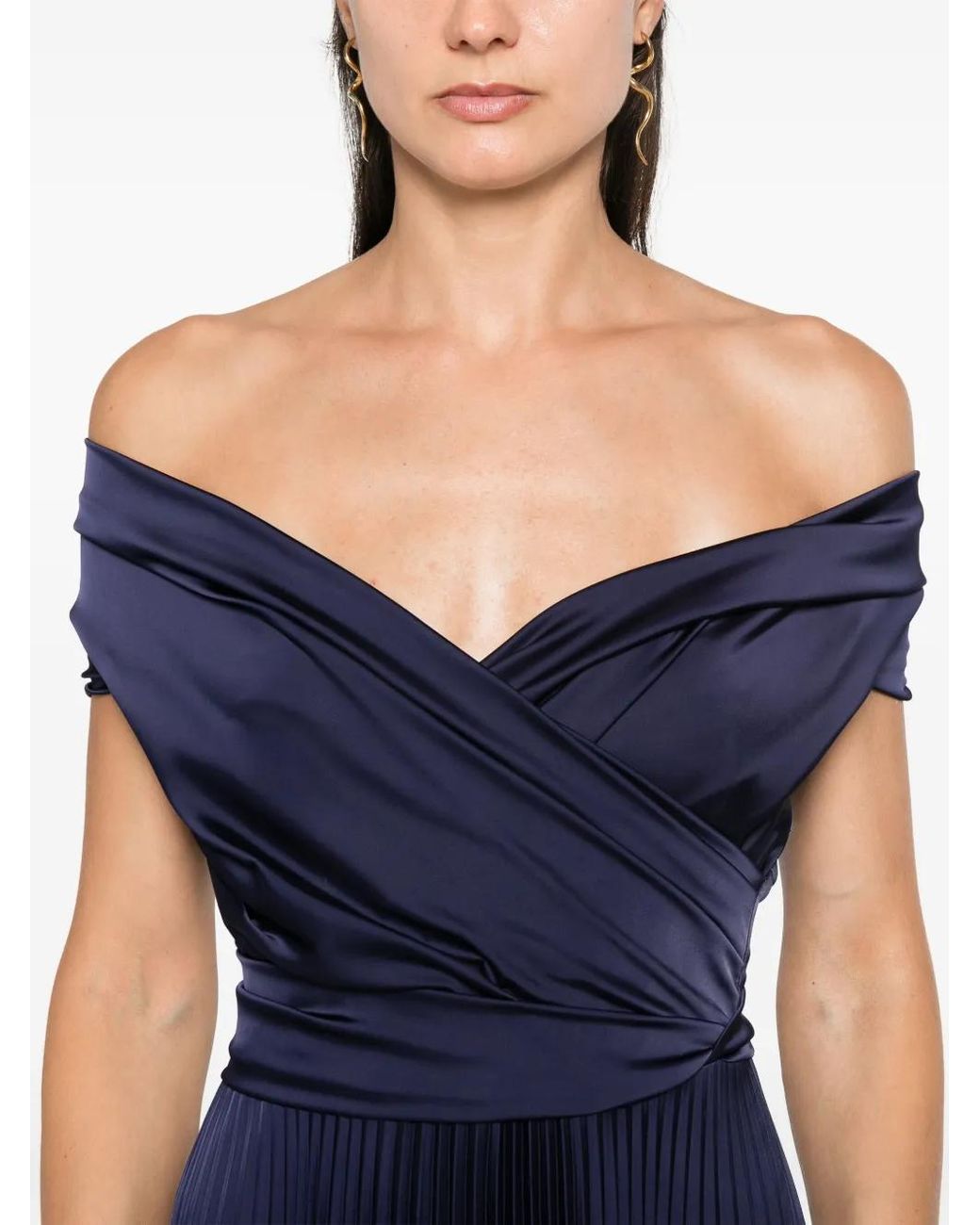 Talbot Runhof Blue Konfuzius3 Maxi Dress