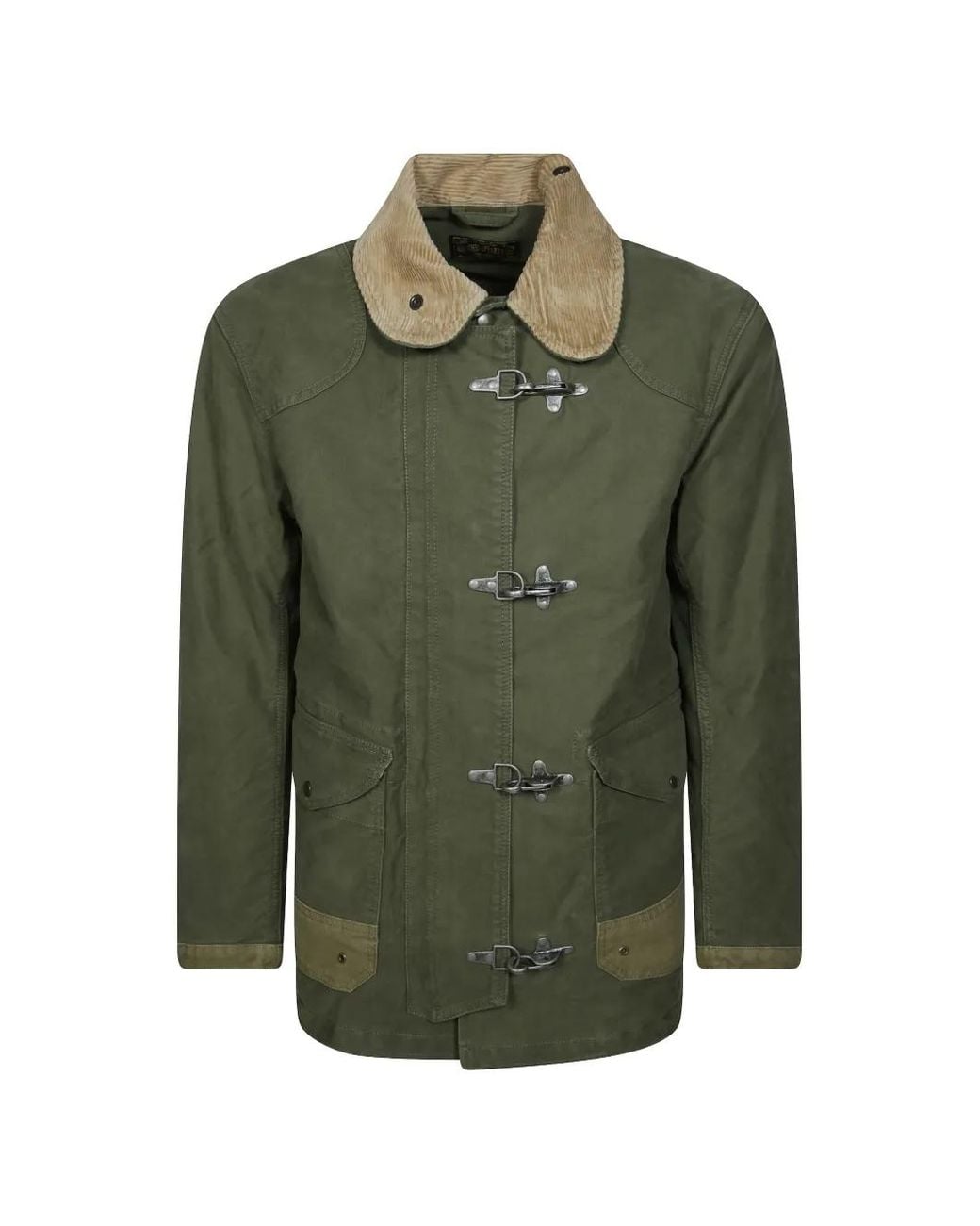 chesapeake's Green Corduroy-Collar Lobster-Clasp Jacket for men