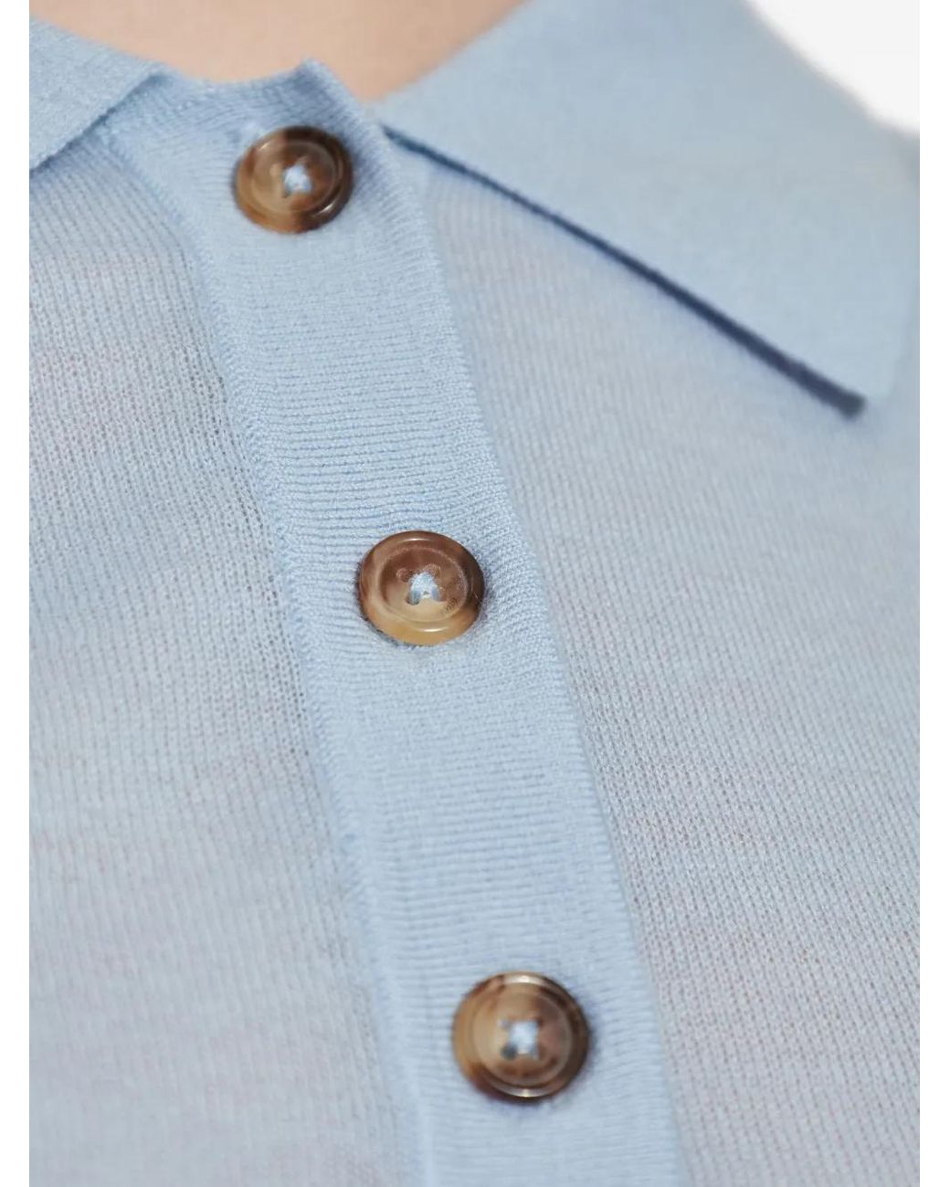 Rag & Bone Blue Buttoned Polo Top