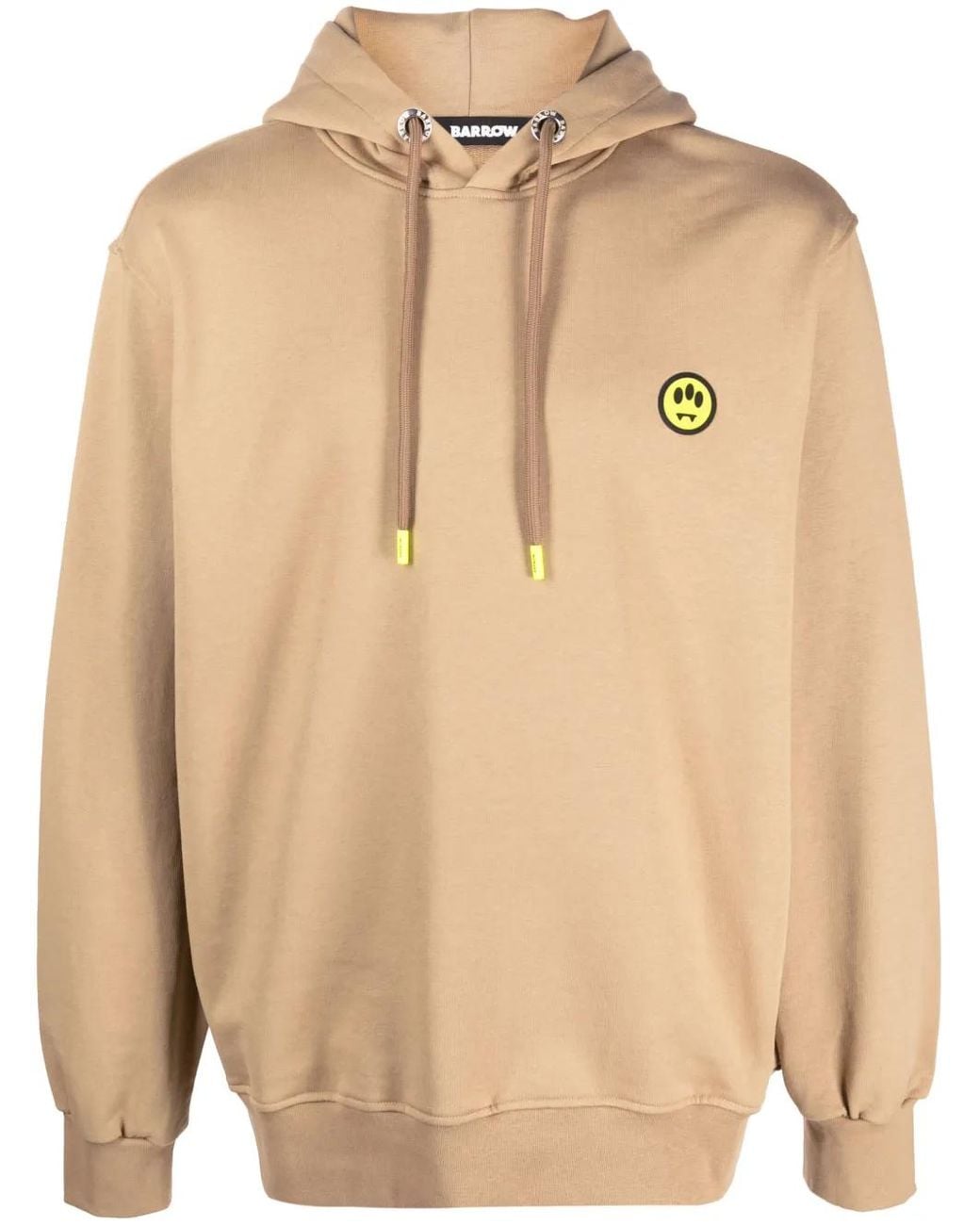 Barrow Natural Logo-Print Cotton Hoodie for men