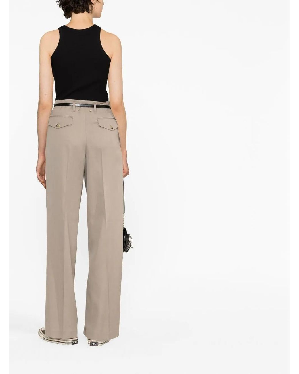 Golden Goose Deluxe Brand Natural Tailored Pleated Trousers