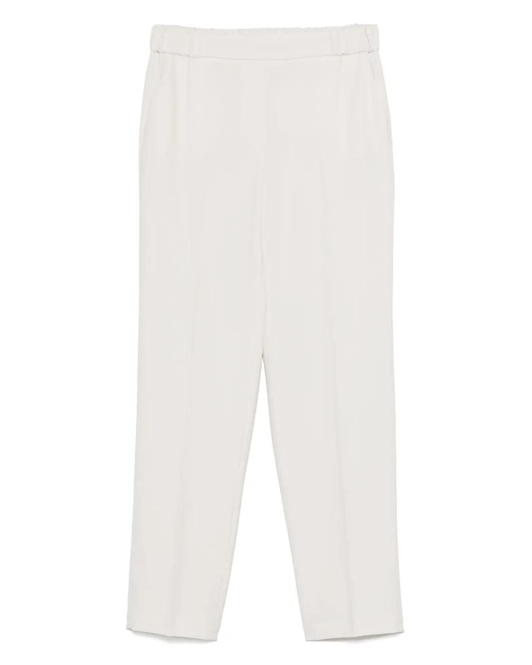 Antonelli White Tapered Trousers