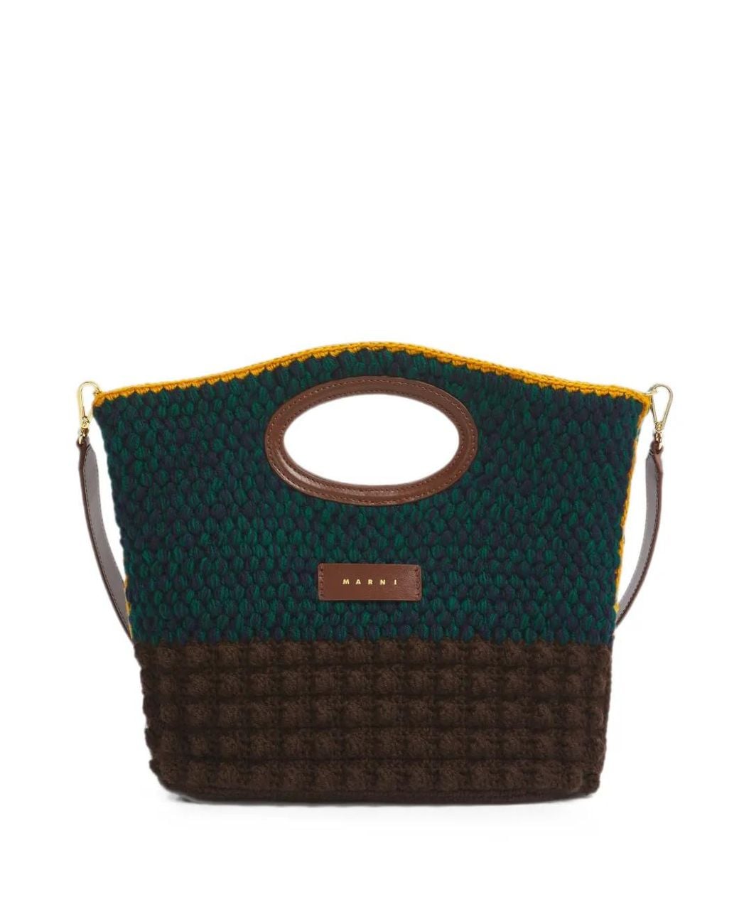 Marni Black Crochet-Knit Tote Bag