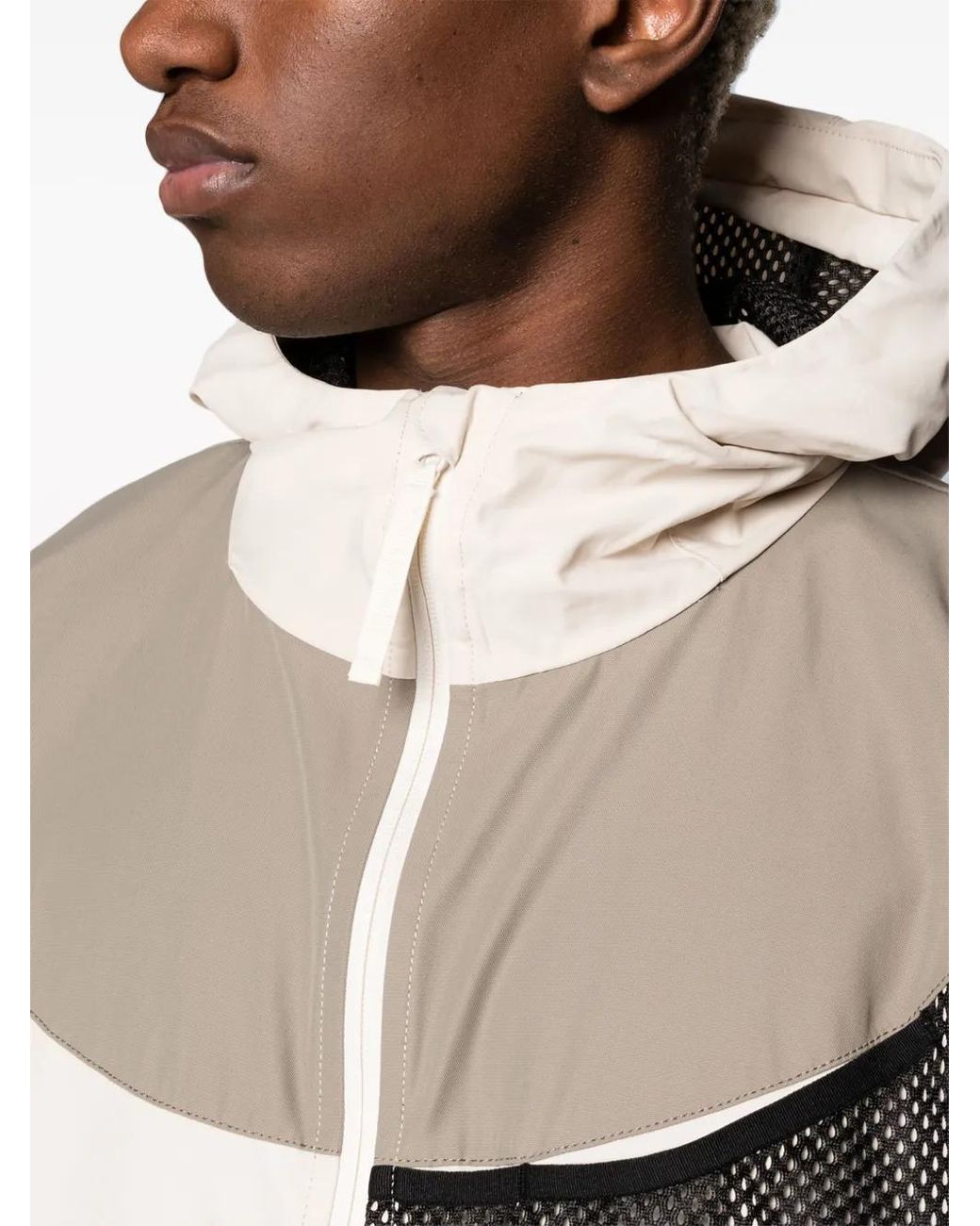 Reebok Natural Patchwork Hooded Windbreaker for men